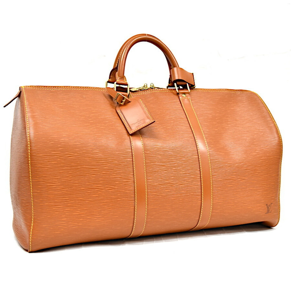 Louis Vuitton Keepall Boston Bag Epi Leather Brown